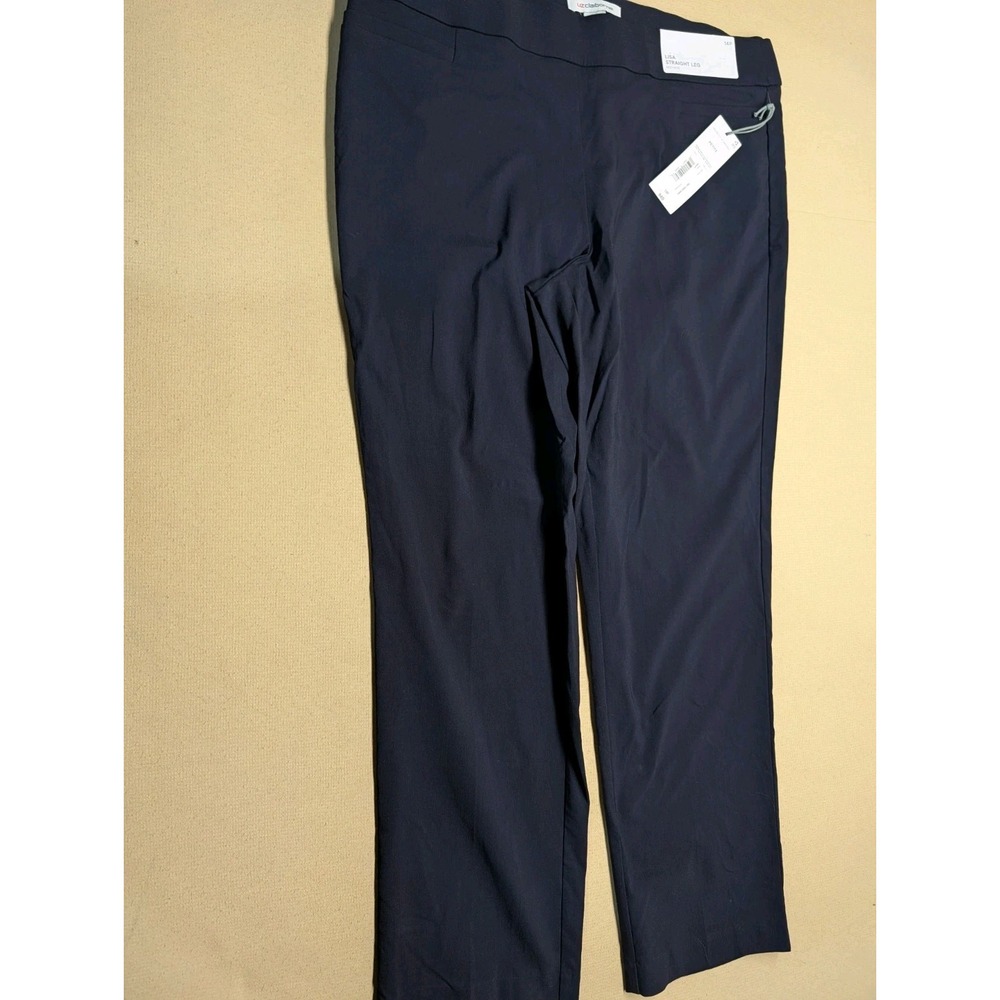 Liz Claiborne's Women's Pants Size 14P Black NWT Lisa So Slimming Straight Leg